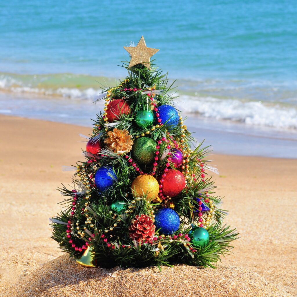 елка на пляже